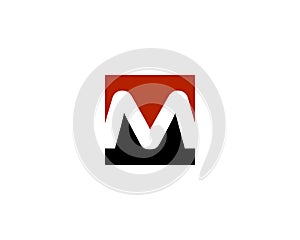 M letter cube logo