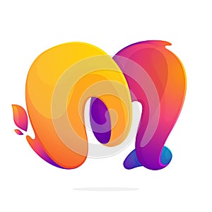 M letter logo consisting of fire flames