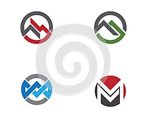 M Letter Logo Template Vector Icon