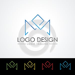 M letter Logo Templates vector Illustration