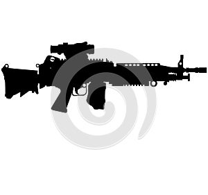M249 LMG light machine gun, SAW Squad Automatic Weapon USA United States Army, United States Armed Forces and United States Marine