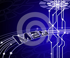 M2M Machine Connectivity And Cooperation 3d Illustration