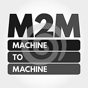 M2M - Machine to Machine acronym concept
