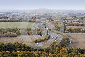M40 Motorway in Oxfordshire England photo
