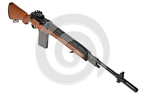 M14 rifle isolated photo