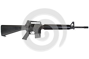 M16 rifle isolated on a white background