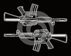 M16 rifle vetor illustration photo