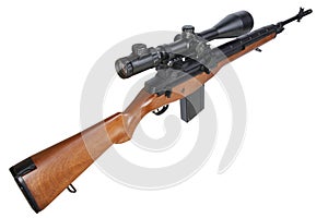 M14 sniper rifle isolated photo