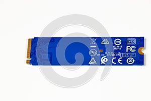 M.2 solid state drives for computer - NVME PCIe with m key back side.