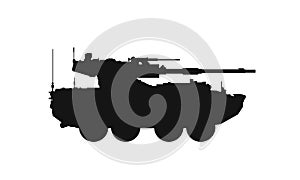 M1128 stryker maneuver combat vehicle. war and army symbol. vector image for military concepts and web design photo