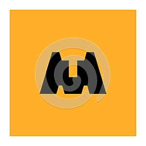 M and T - initials, logo. TM - monogram template or logotype. Vector illustration. MT - design element or icon