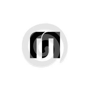 M Unique abstract modern geometric vector logo design