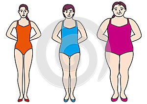 Women in colorful leotards photo