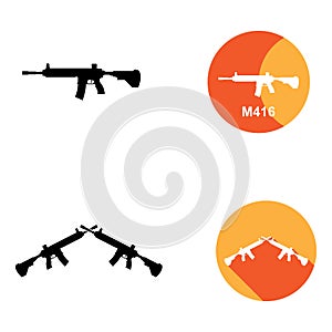 M416 weapon icon vector