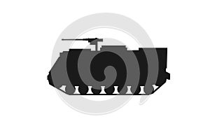 M113 armoured personnel carrier icon. war and army symbol. isolated vector image