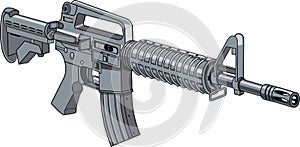 M16 assault rifle machine gun