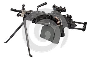 M249 Para light machine gun SAW - Squad Automatic Weapon, widely used in the U.S. Armed Forces