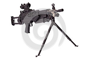 M249 Para light machine gun SAW - Squad Automatic Weapon, widely used in the U.S. Armed Forces