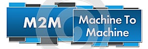 M2M - Machine To Machine Blue Grey Horizontal Squares Boxes