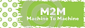 M2M - Machine To Machine Green Gears Scratch Background Horizontal