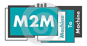 M2M - Machine To Machine Turquoise Grey Boxes Horizontal