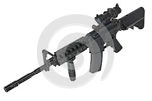 M4 assault rifle isolated