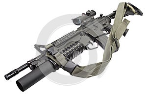 M4 carbine equipped with M203 grenade launcher