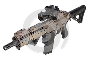 M4 special forces rifle isolated on a white