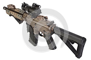 M4 special forces rifle isolated on a white