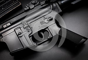 M4A1 assault rifle on black background