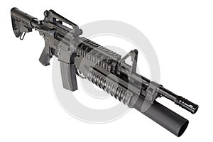 M4A1 carbine equipped with an M203 grenade launcher