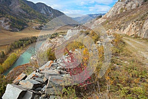 M52 road from Siberia to Mongolia