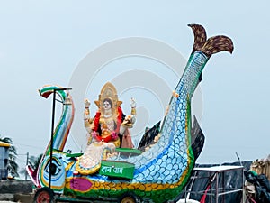 Ma Ganga- the guiding hindu goddess of the Ganges that symbolises holiness and fertility. photo