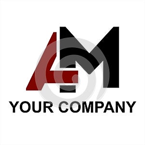 AM, MA initials letter company logo and icon photo