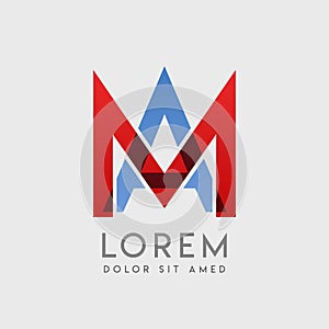 MA logo letters with blue and red gradation