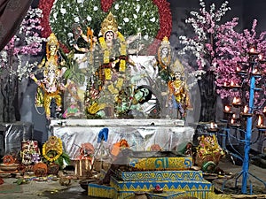 Maa durga bhawani idol during vijay dasami durga puja in kolkata India