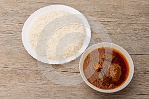 Maafe is a stew that is a staple food in West Africa. It originates photo