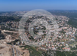 Maalot Tarshiha, Hertsel, Hailanot, Israel. Aerial Of Ma\'alot Tarshiha City in Norther Disctric In Israel.