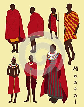 Maasai couple african people