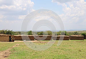 A Maasai village in the national park of Masai Mara in Kenya