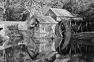 Mabry Mill in Black and White Tones