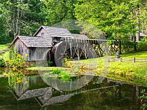 Mabry Mill on the Scenic Blue Ridge Parkway, Virginia. Early fall. The most photographed attraction on the Parkway