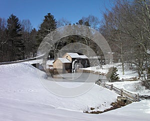 Mabry Mill in winter