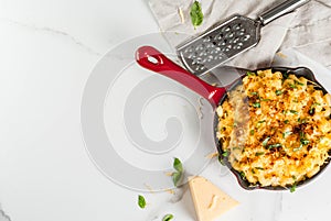 Mac and cheese with crunchy topping photo