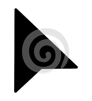 Mac mouse pointer icon on white background. flat style.