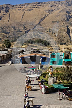 MACA, PERU - Jul 01, 2020: Maca historical village, on the famous Colca Canyon