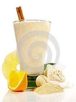 Maca Root Shake isolated on white Background