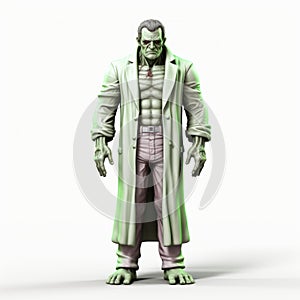 Macabre 3d Frankenstein\'s Monster In Ambient Occlusion Style