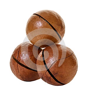 Macadam nuts with clipping path