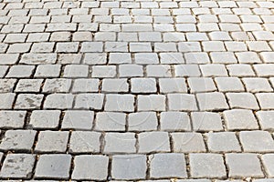 Macadam stone road surface photo